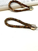 Red Glitter Rope Key FOB