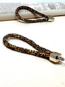 Red Glitter Rope Key FOB