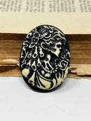 Skeleton with Pearls Oval Cameo