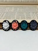Colored Rose Oval Cameo