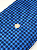 Blue Buffalo Plaid Bullet Liverpool Fabric - Half Yard