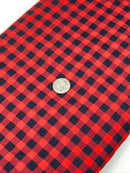 Red Buffalo Plaid Poly/Cotton Blend Fabric - Half Yard