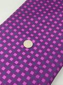 Purple Buffalo Plaid Bullet Liverpool Fabric - Half Yard