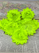 2.5" Neon Pineapple Shabby Flower