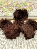 2" Brown Shabby Flower