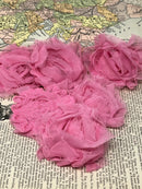 2" Pink Shabby Flower