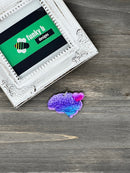 Purple Brain Acrylic Charm