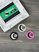 Solid Color Moon and Pentacle Resin Charm