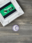 Solid Glitter Moon and Pentacle Resin Charm