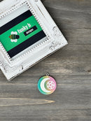 Gradient Glitter Moon and Pentacle Resin Charm