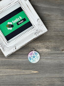 Gradient Glitter Pentacle Resin Charm