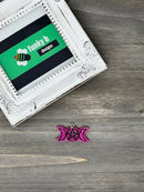 Solid Glitter Pentacle Moons Resin Charm