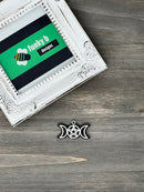Solid Glitter Pentacle Moons Resin Charm