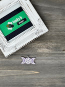 Solid Glitter Pentacle Moons Resin Charm