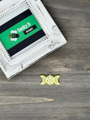 Solid Glitter Pentacle Moons Resin Charm