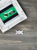 Gradient Glitter Pentacle Moons Resin Charm