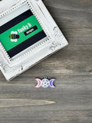 Gradient Glitter Pentacle Moons Resin Charm