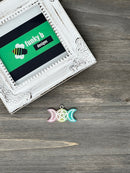 Gradient Glitter Pentacle Moons Resin Charm