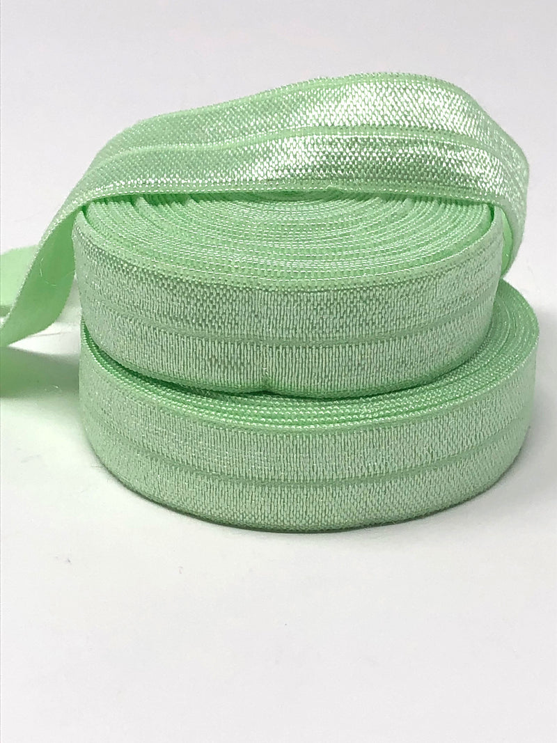 Solid Mint Fold Over Elastic