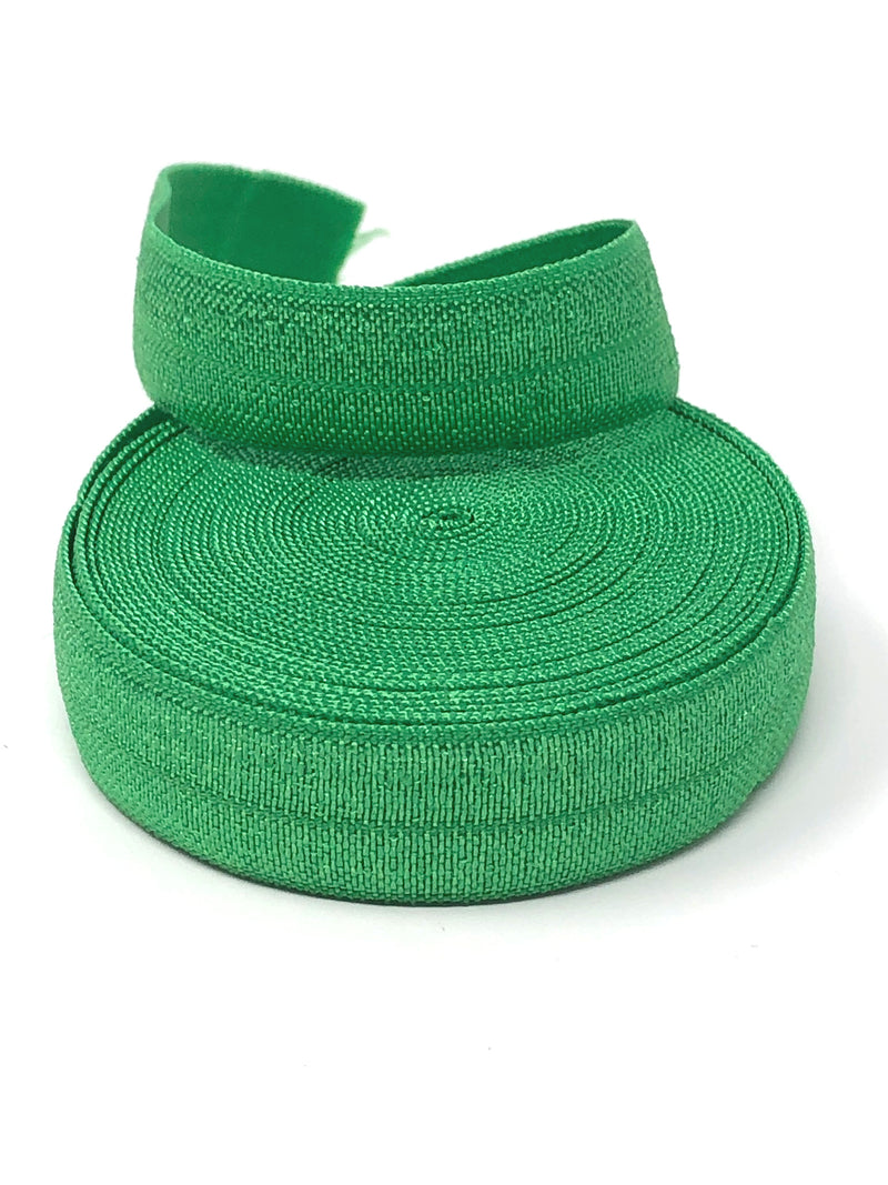 Solid Medium Green Fold Over Elastic
