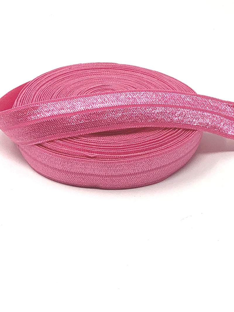 Solid Bubblegum Pink Fold Over Elastic