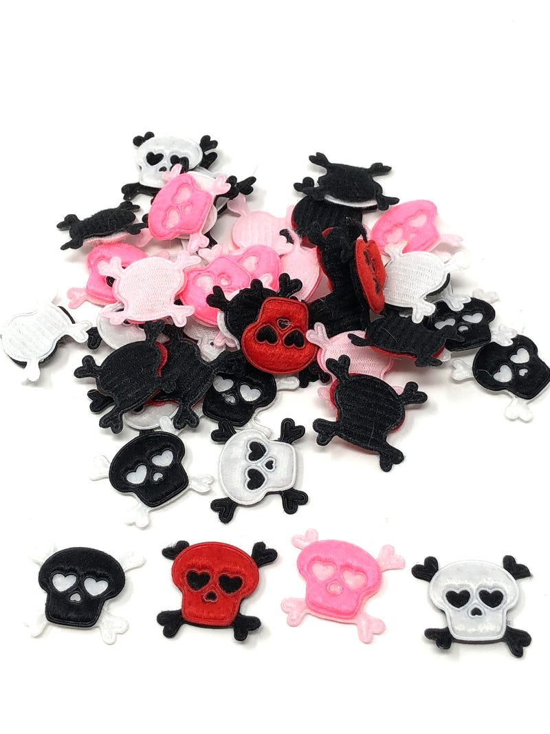 Small Furry Skull Applique - Pack of 5