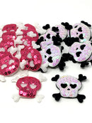 Large Sequin Skull Applique - Pack of 2