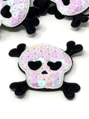 Large Sequin Skull Applique - Pack of 2
