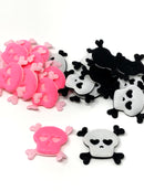 Large Furry Skull Applique - Pack of 2