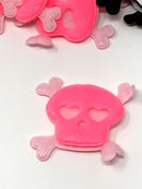 Large Furry Skull Applique - Pack of 2