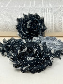 2.5" Skull Shabby Flower