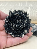 2.5" Skull Shabby Flower