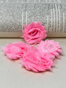 1.5" Pink Shabby Flower