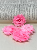 1.5" Pink Shabby Flower