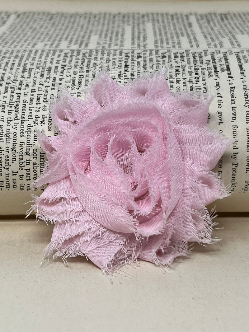 2.5" Pale Pink Shabby Flower