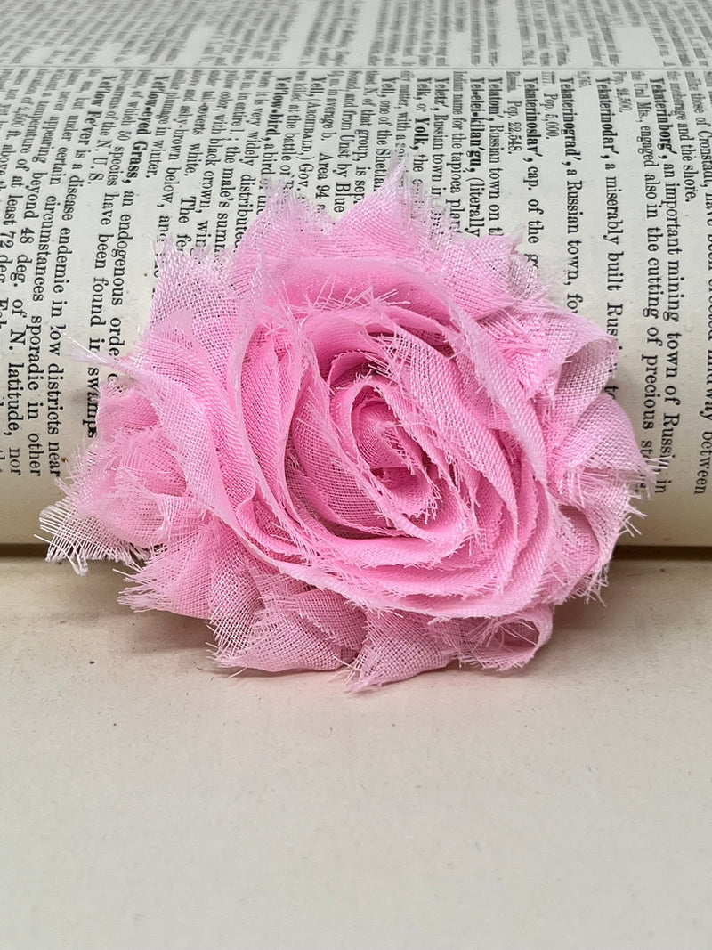 2.5" Light Pink Shabby Flower