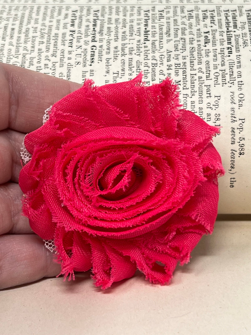 2.5" Rose Shabby Flower