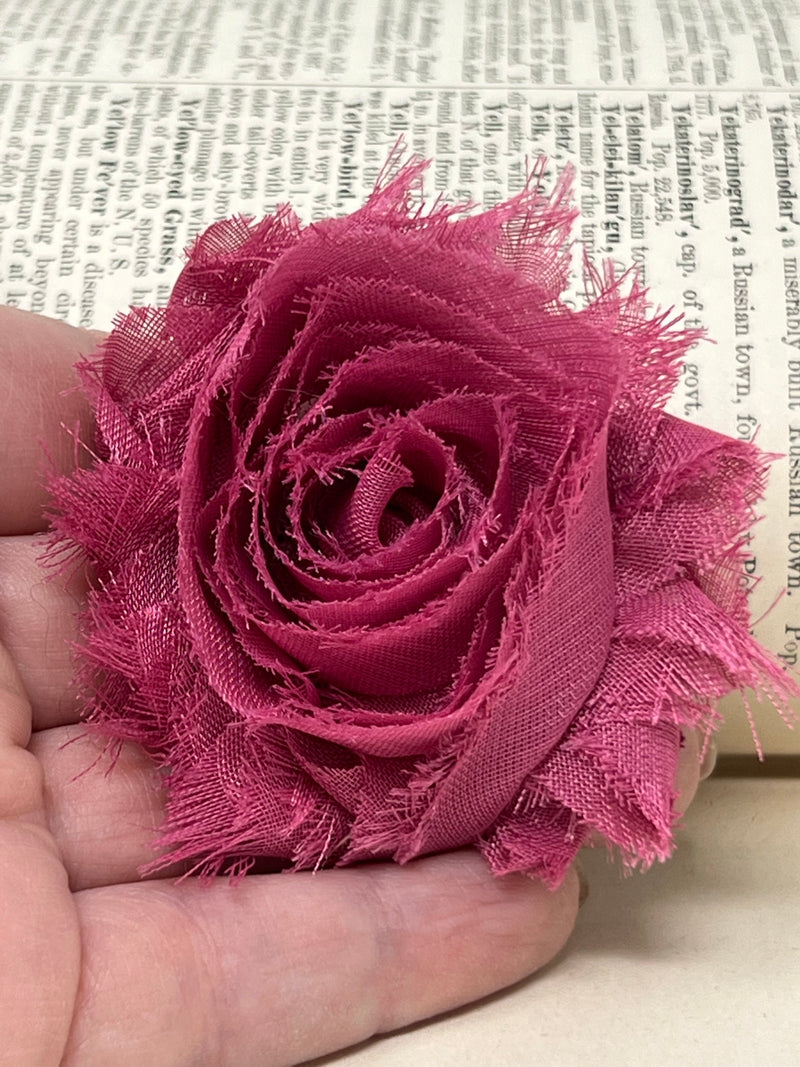 2.5" Mauve Shabby Flower