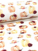 Watercolor Floral Pumpkins Chunky Glitter Sheet