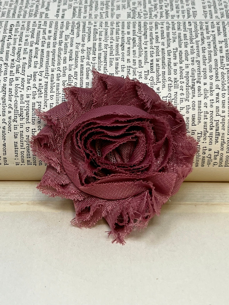 2.5" Dusty Rose Shabby Flower
