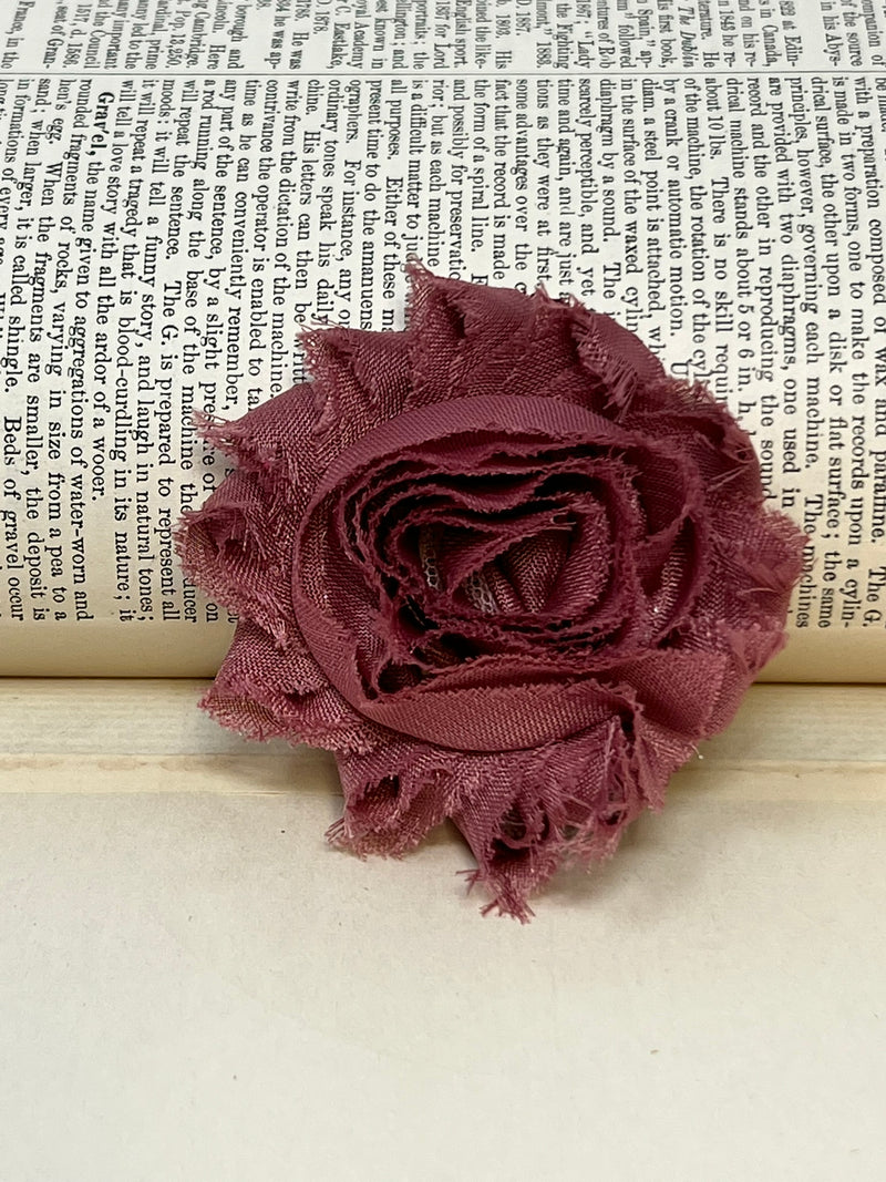 2.5" Dusty Rose Shabby Flower