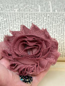 2.5" Dusty Rose Shabby Flower