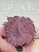 2.5" Dusty Rose Shabby Flower
