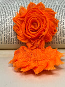2.5" Tangerine Shabby Flower