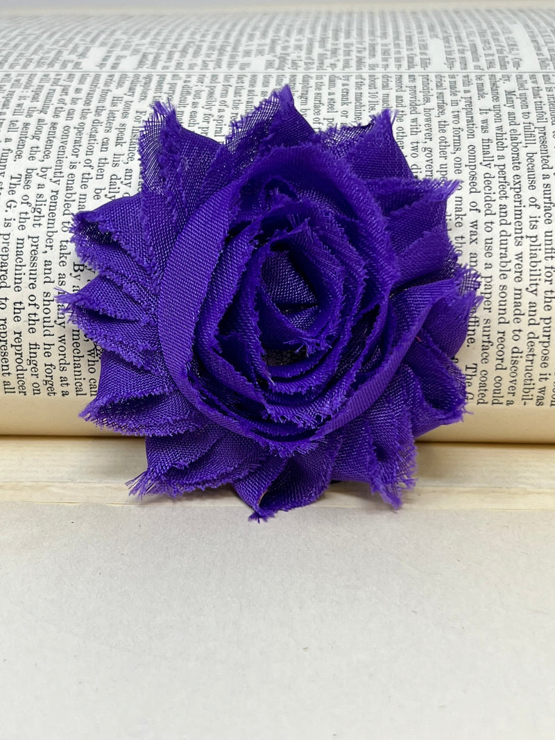 2.5" Purple Shabby Flower