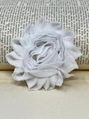 2.5" White Shabby Flower