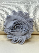 2.5" Gray Shabby Flower