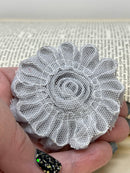 2.5" Gray Shabby Flower