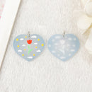 Floral Sky Heart Acrylic Charm