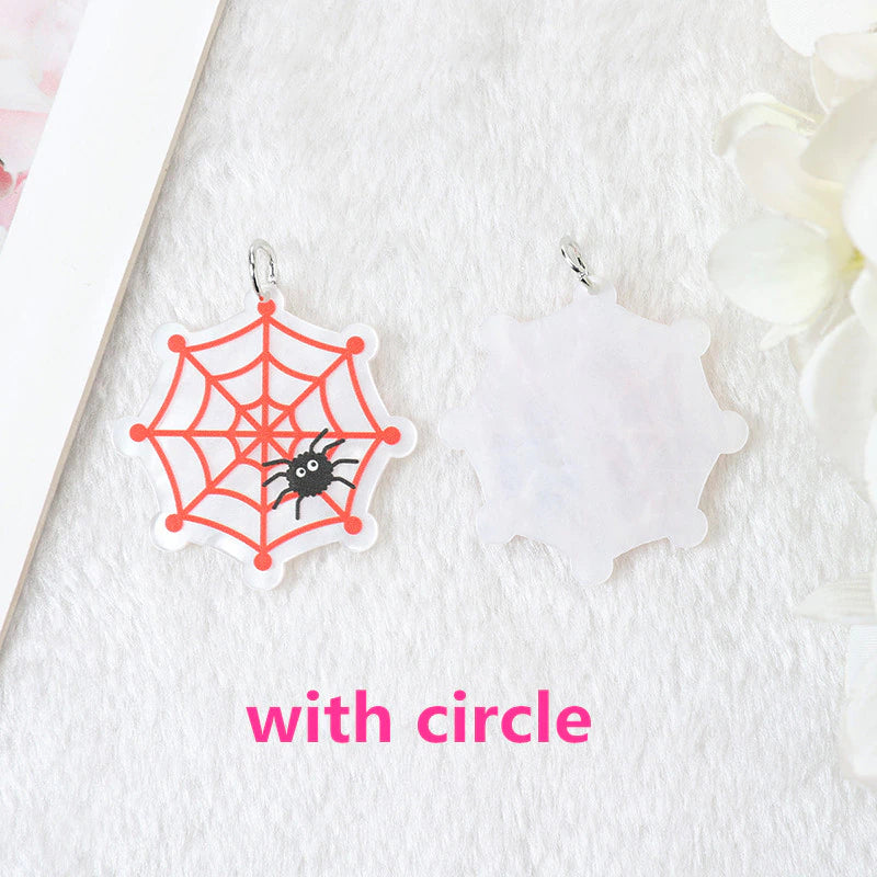 Spider Web Acrylic Charm